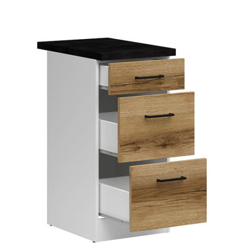 Фото тумби JUNONA LINE D3S/40/82 ZBL BRW делано світлий – наповнення