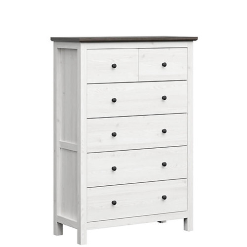 На фото комод HESEN KOM6S/15/10 BRW лиственница sibiu светлая / сосна larico – вид сбоку