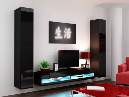 VIGO CAMA MEBLE Комплект New 4 черный / черный глянец
