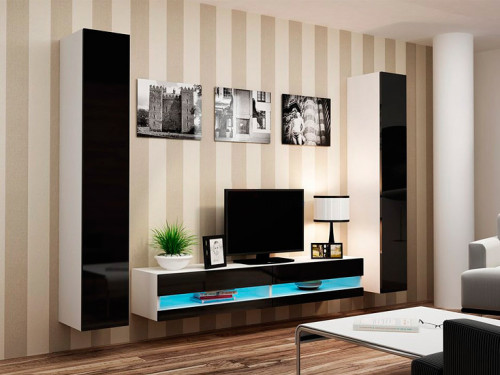 VIGO CAMA MEBLE Комплект New 4 белый / черный глянец