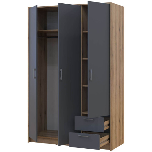 РОНДІ Шафа 3 ДСП ДОРОС (DOROS) 121х52х195