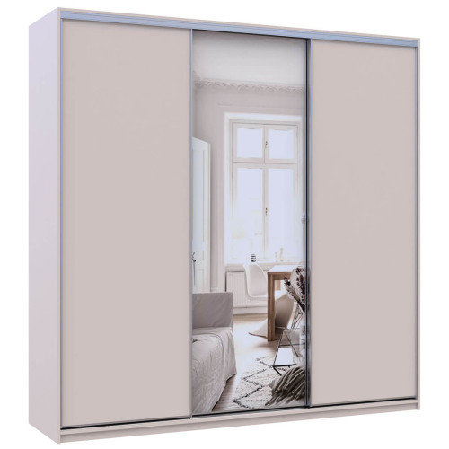 СІТІ ЛАЙТ Шафа-купе 2 ДСП / 1 Дзеркало ДОРОС (DOROS) 225x60x225