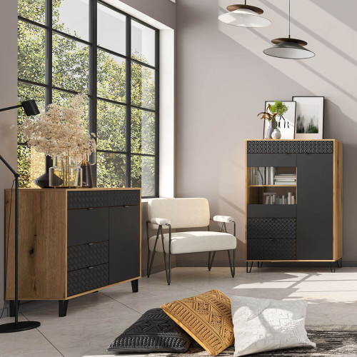 Фото комода BELLANO 2D2S MEBELBOS в інтер'єрі вітальні