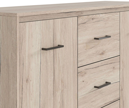 Фото комода RONSE KOM2D3S BRW - лаконичные ручки