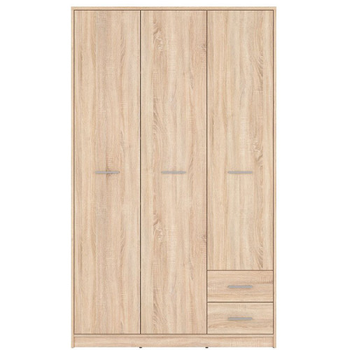 Фото шкафа NEPO PLUS SZF3D2S BRW дуб сонома - вид спереди