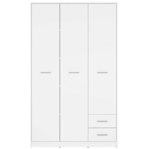 Фото шкафа NEPO PLUS SZF3D2S BRW белый - вид спереди