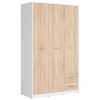 NEPO PLUS Шафа SZF3D2S BRW (білий / дуб сонома)