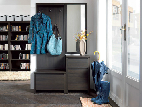 Фото вішака КАСПІАН WIE60 БРВ у кольорі дуб мілано темний в інтер'єрі передпокою