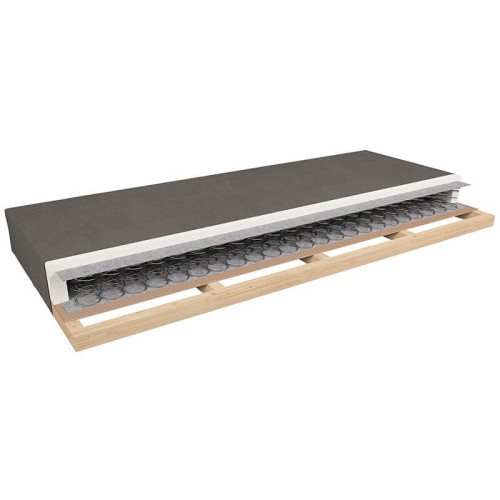 Фото каркасного матраса 90 Tiago Standard BRW в сером чехле