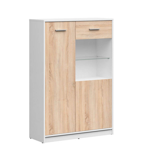 Фото витрины NEPO PLUS REG1D1W/90 BRW белый / дуб сонома