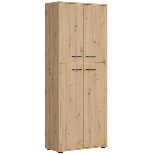 Фото шкафа с полками SPACE OFFICE REG4D/200/F12 BRW большее отделение снизу