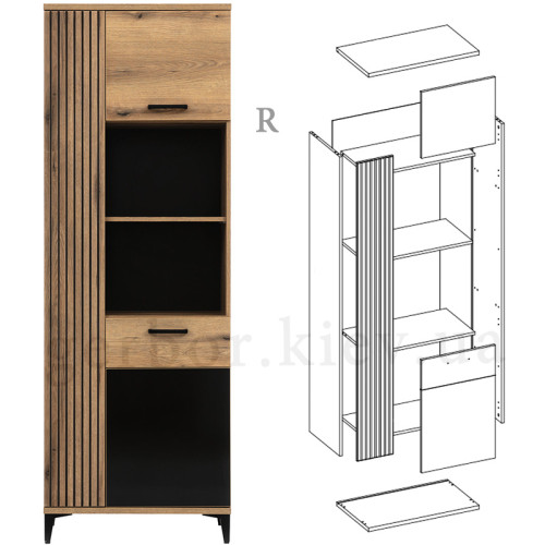 Фото стелажу ARIS AS9 LIVEO BOGFRAN – правосторонній варіант