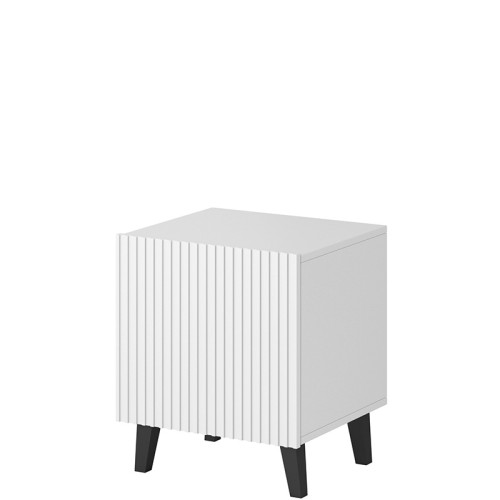 Фото приліжкової тумбочки PAFOS CAMA MEBLE білий / чорні ніжки