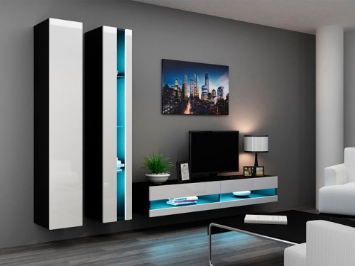 VIGO CAMA MEBLE Комплект New 5 черный / белый глянец