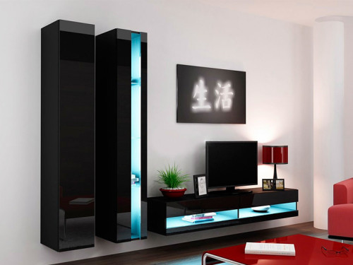 VIGO CAMA MEBLE Комплект New 5 черный / черный глянец