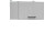 Фото навісної шафи JUNONA LINE GO/50/30 BRW світло-сірий глянець – вигляд збоку