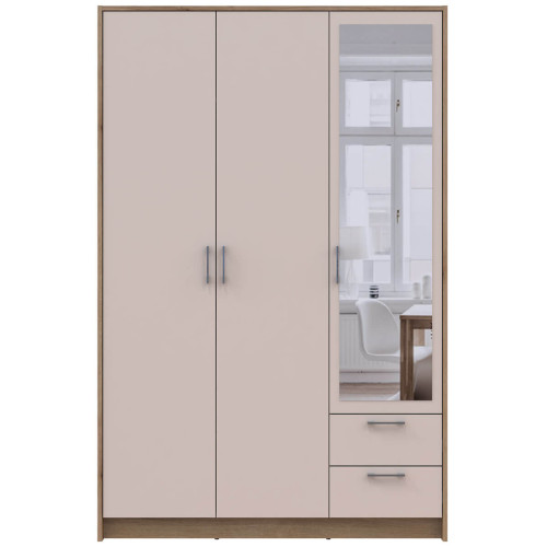 РОНДІ Шафа з дзеркалом 3 ДСП ДОРОС (DOROS) 121х52х195