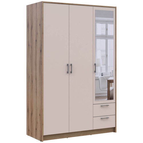 РОНДІ Шафа з дзеркалом 3 ДСП ДОРОС (DOROS) 121х52х195