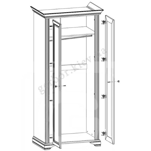 Фото шафи 2D ВАЙТ Гербор – схема наповнення