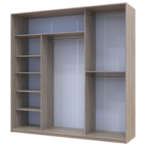 СІТІ ЛАЙТ Шафа-купе 3 ДСП ДОРОС (DOROS) 225x60x225