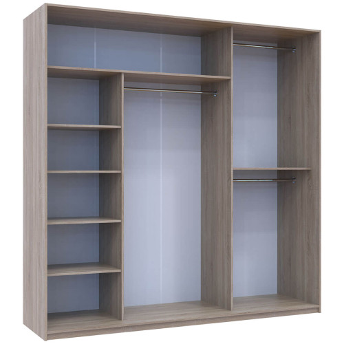 СІТІ ЛАЙТ Шафа-купе 3 ДСП ДОРОС (DOROS) 225x60x225