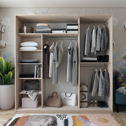 СІТІ ЛАЙТ Шафа-купе 3 ДСП ДОРОС (DOROS) 225x60x225