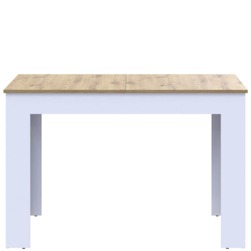 Фото обіднього столу ФЛІНТ ДОРОС (DOROS) білий / дуб артизан – вигляд спереду