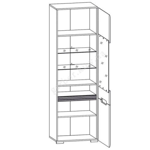 Фото комплекту меблів до кабінету Ацтека БРВ – схема наповнення вітрини