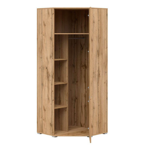 Фото углового шкафа ZELE SZFN1D BRW дуб вотан - наполнение