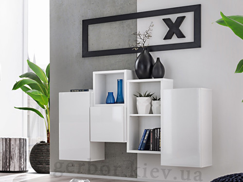 Фото мебели для гостиной BLOX BXS3 WW ASM MEBLE белый / белый глянец 