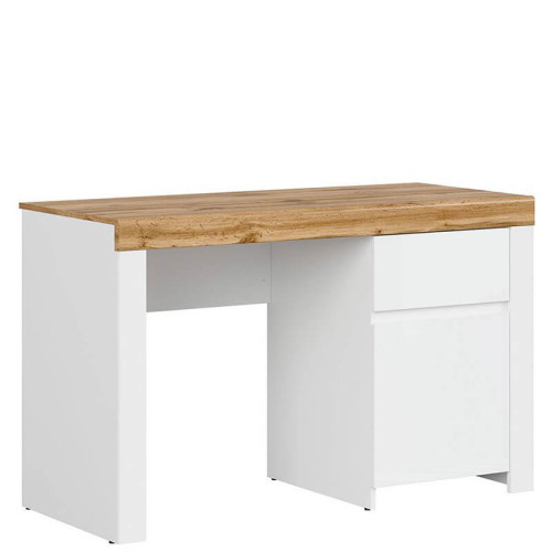 Фото письменного стола HOLTEN BIU1D1S BRW белый / дуб вотан / белый глянец