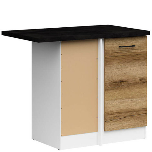 Фото кутової лівої тумби JUNONA LINE DNW/100/82L ZBL BRW світлий – вигляд збоку