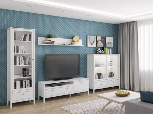 Фото витрины низкой OLE 2W2S MEBELBOS в интерьере гостиной