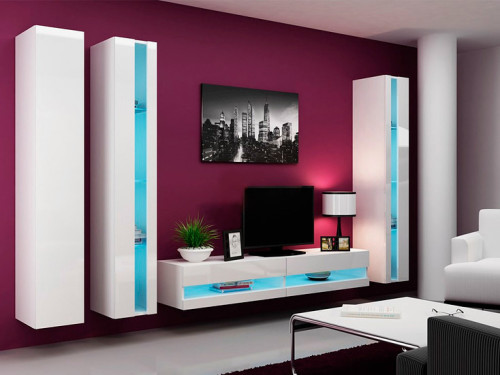 VIGO CAMA MEBLE Комплект New 6 белый / белый глянец