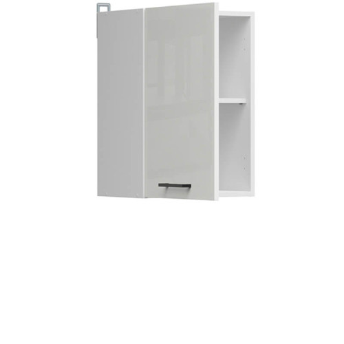 Фото кухні JUNONA LINE 230 ZBL BRW крейдяний глянець – наповнення навісної шафи G1D/40/57LP