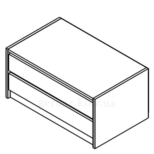 Фото тумби до шафи купе 160 САРА  KOM2S Гербор – схема 