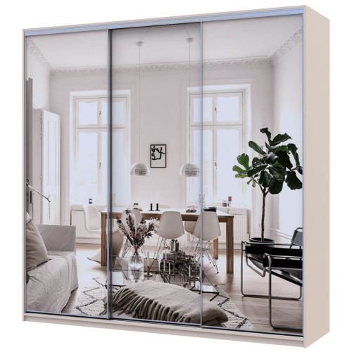 Фото шафи-купе 3 Дзеркала СІТІ ЛАЙТ ДОРОС (DOROS) 225x60x225 дуб сонома