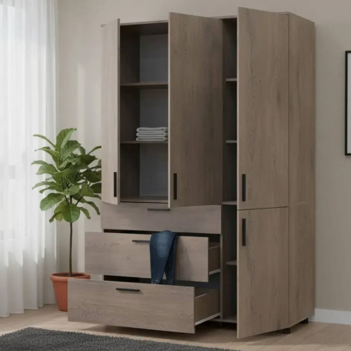 Фото наповнення шафи ТОРН 3 ДСП/3Ш полиці ДОРОС (DOROS) кремона канноло в інтер'єрі