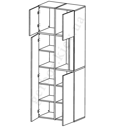 Фото пеналу ЛАЙН REG4D Гербор - схема наповнення