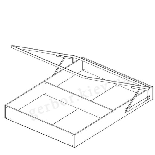 На фото схема подъемного механизма кровати 160 OLIVIA MEBELBOS