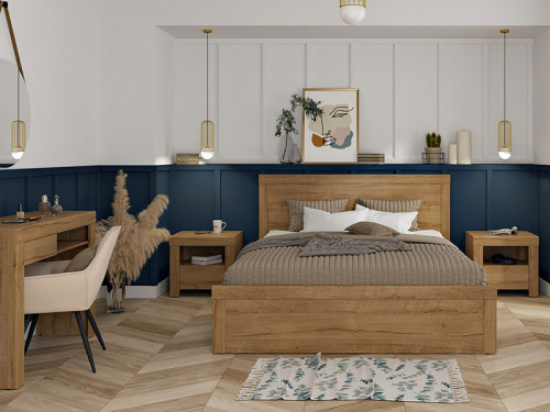 Фото туалетного столика HOLTEN BIU1S BRW дуб уотерфорд в интерьере спальни