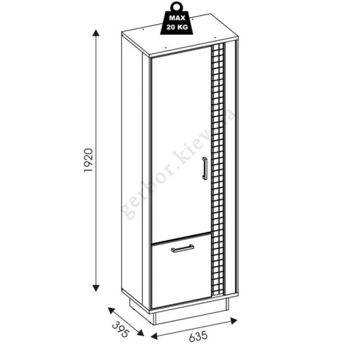 Фото пенала MARCO MR8 BOGFRAN – схема с размерами