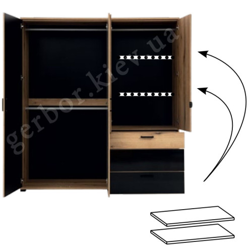 Фото шафи з дзеркалом ARIS AS11 LIVEO BOGFRAN – вигляд спереду