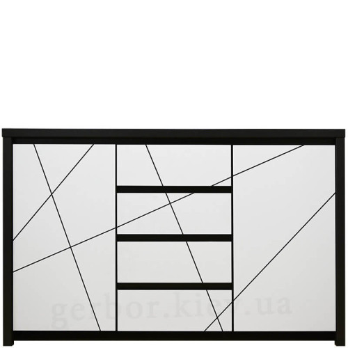 Фото комоду КАСПІАН білий сніг KOM2D4S БРВ ВМК