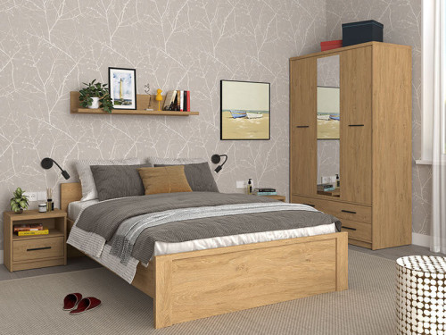 Фото ліжка 160 (каркас) PAVI ВМВ в інтер'єрі спальні