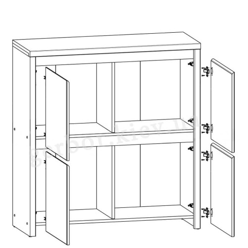 Фото вітальні КАСПІАН сонома БРВ (ВМК) – схема наповнення тумби