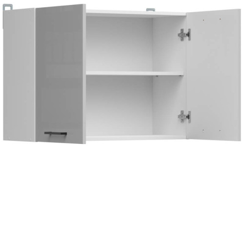 Фото навісної шафи JUNONA LINE G2D/80/57 BRW світло-сірий глянець – наповнення