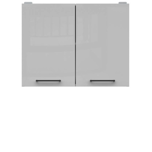Фото навісної шафи JUNONA LINE G2D/80/57 BRW світло-сірий глянець