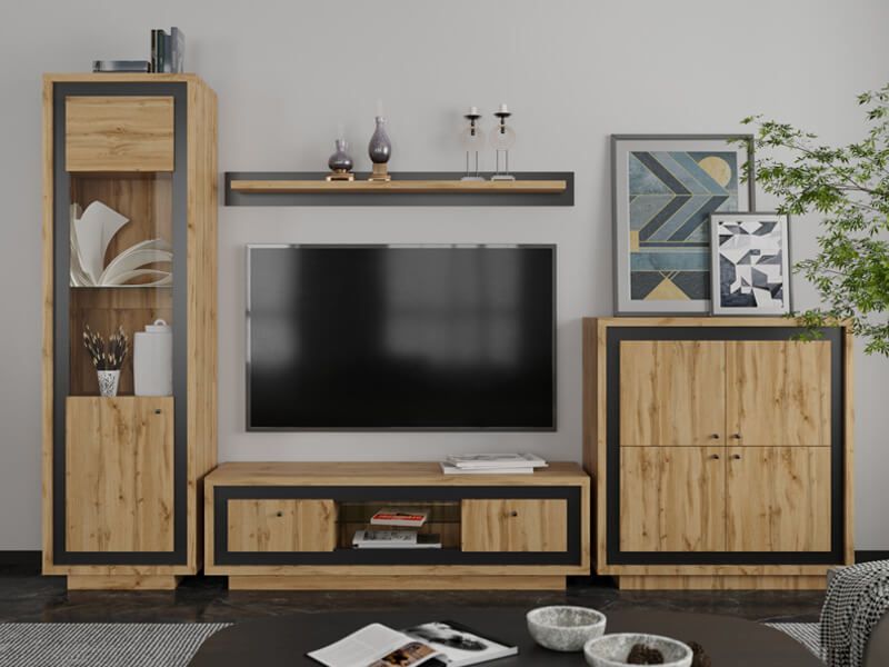 Фото вітальні АНТАРЕС Гербор дуб тахо / чорний