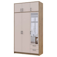 РОНДІ Шафа з антресоллю та дзеркалом 3 ДСП ДОРОС (DOROS) 121х52х236 РОНДІ Шафа з антресоллю та дзеркалом 3 ДСП ДОРОС (DOROS) 121х52х236